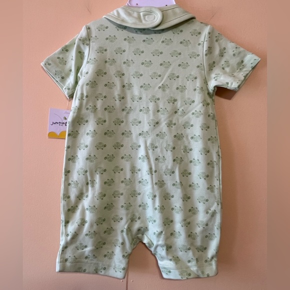 Jumping Beans Let’s be friends 2 piece. Onesie w/ bib - Picture 3 of 7